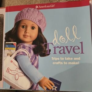 American Girl Doll Travel Book with Pink and Blue Accents